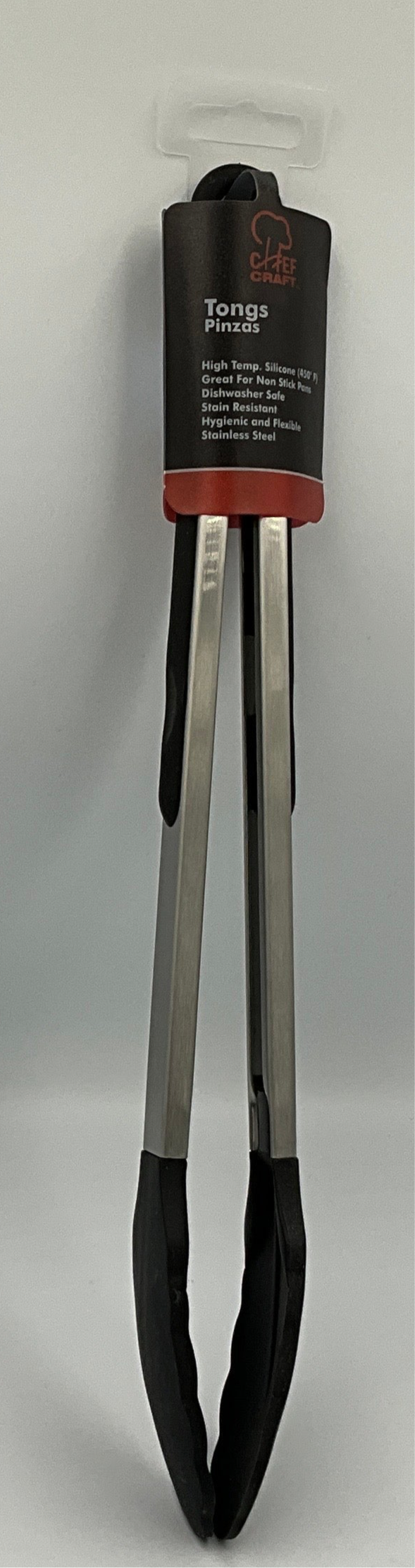 CC Silicone Locking Tongs Black