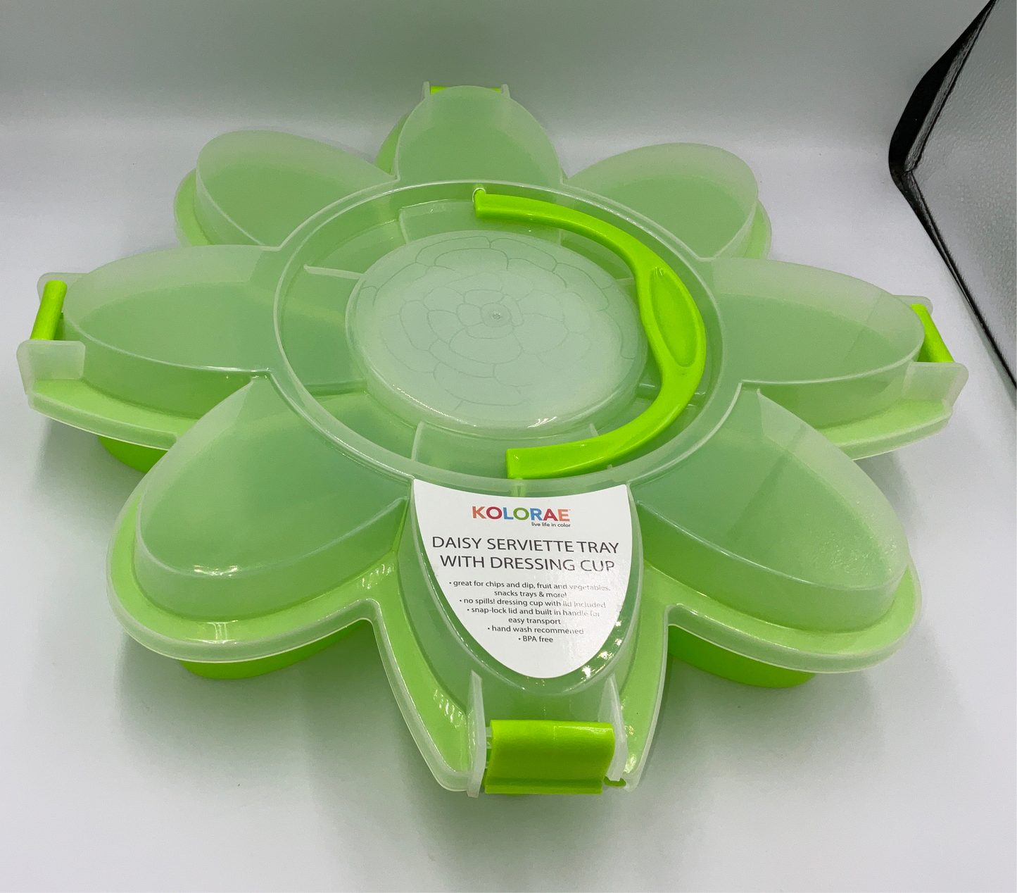 KLR Daisy Serving Tray Lime