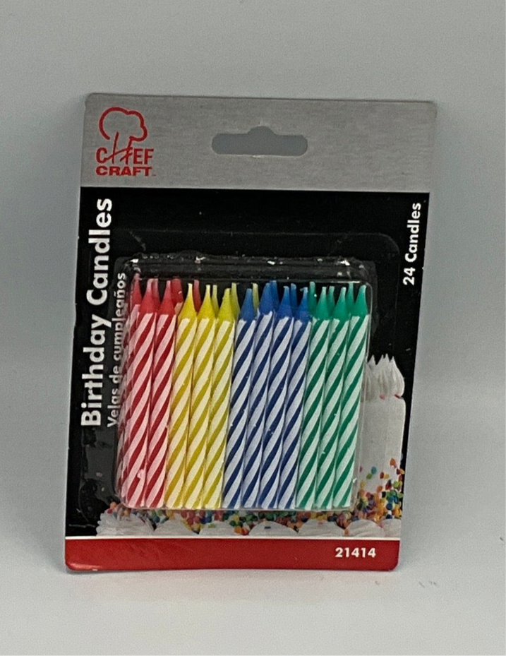 CHC Birthday Candles 24 Reg Colors