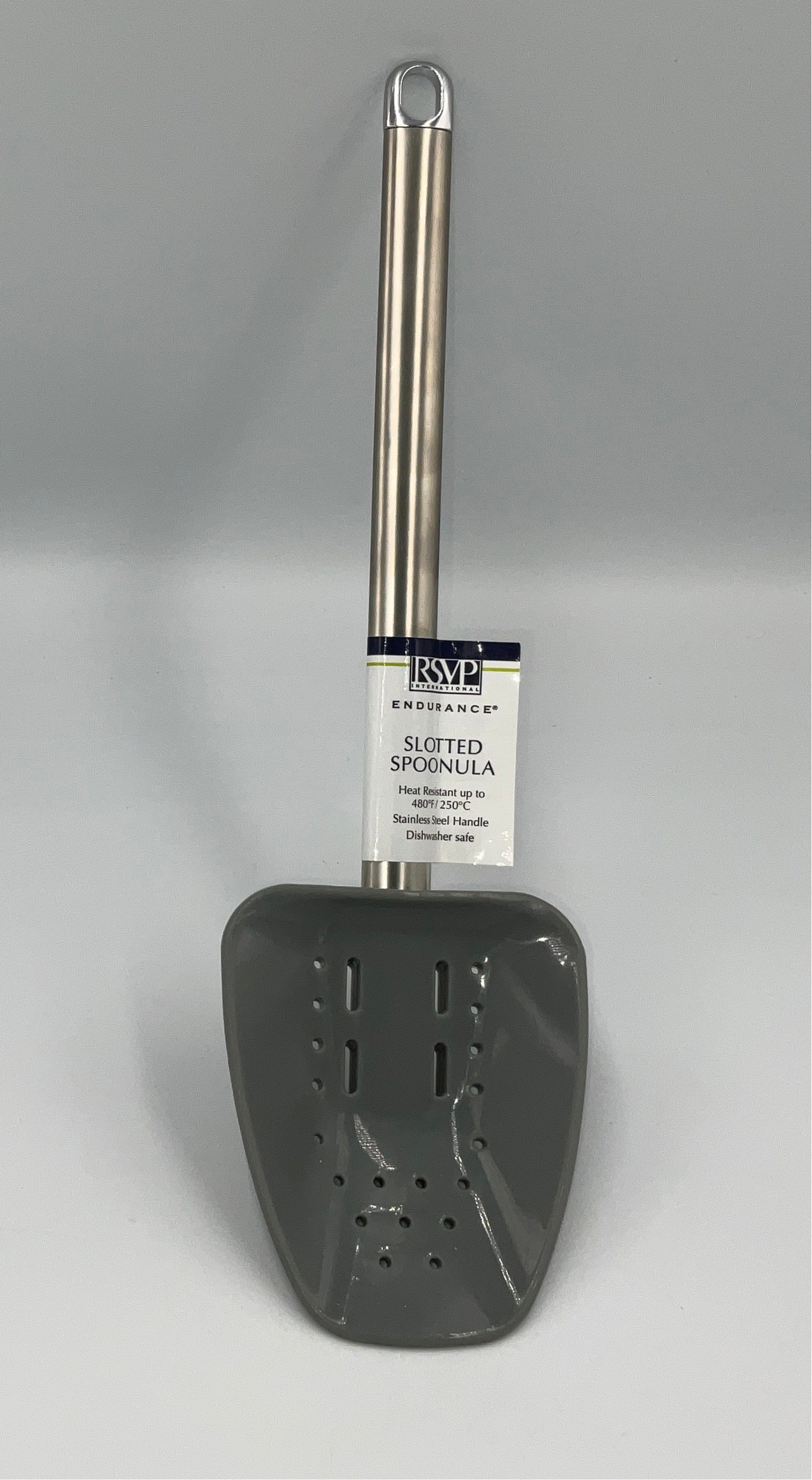 RSVP Slotted Spoonula Gray