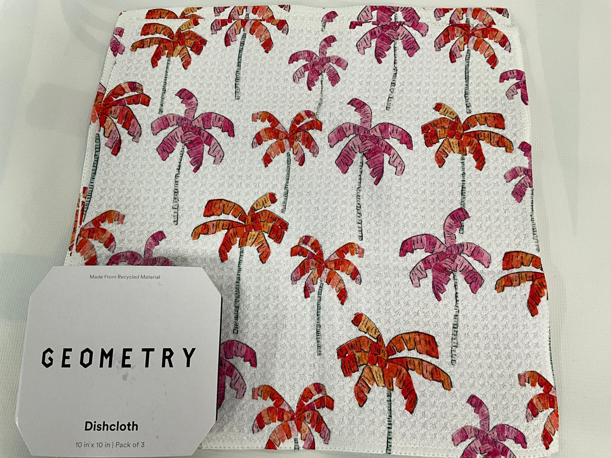 Geom Dish Pink Palms