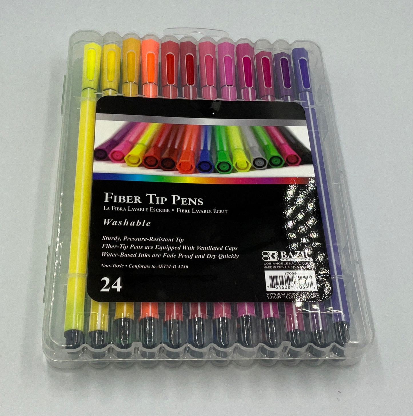 Bazic 24 Fiber Tip Pens