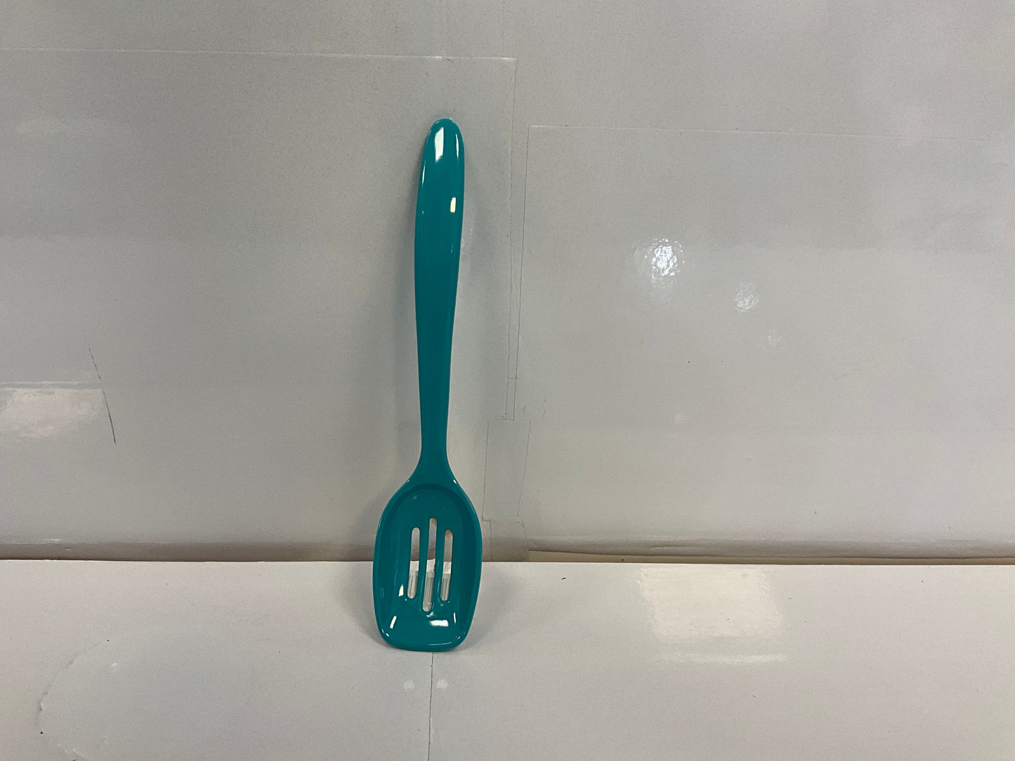 Mini Melamine Slot Spoon Turquoise