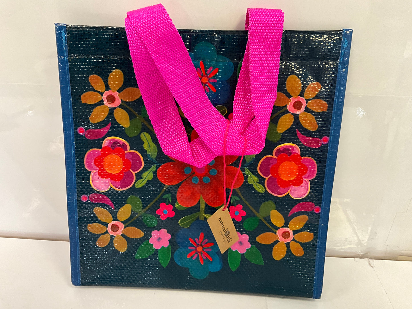 Nat Life Lunch Bag Navy Floral