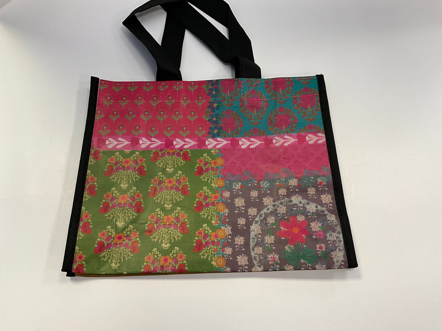Nat Life Reusable Tote M Festive Patchwork