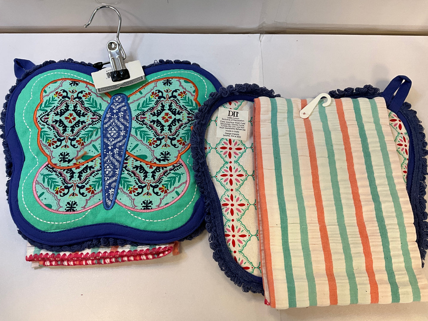 DII Potholder Set Butterfly
