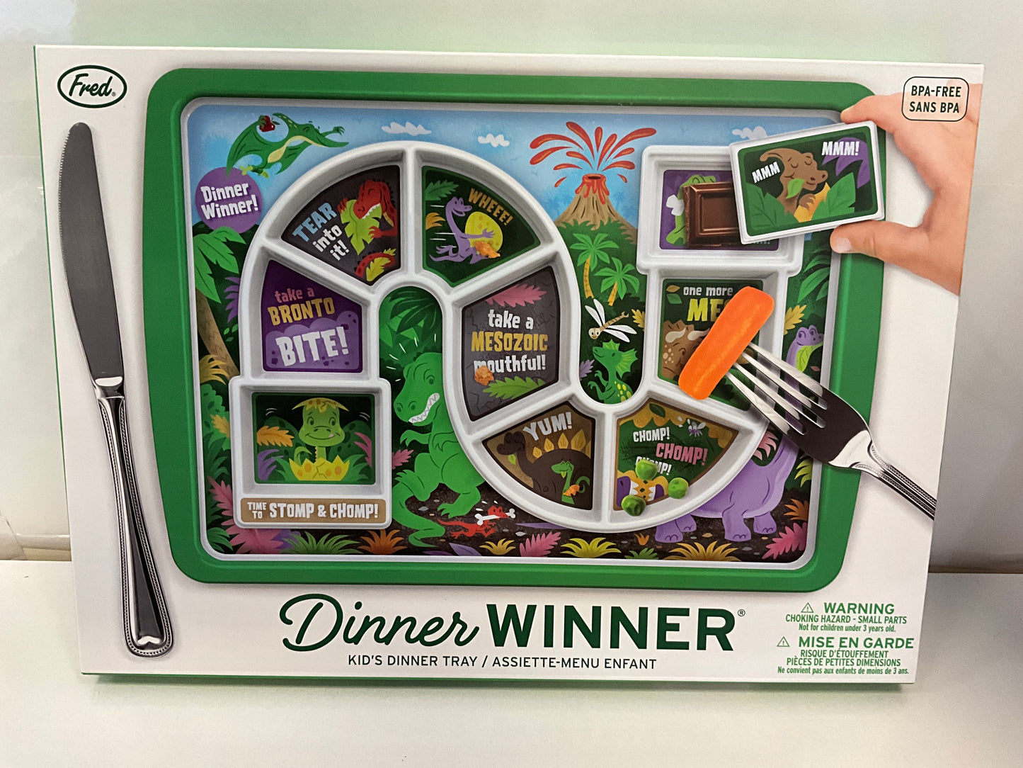 Fred Kids Tray Dinner Win Dino