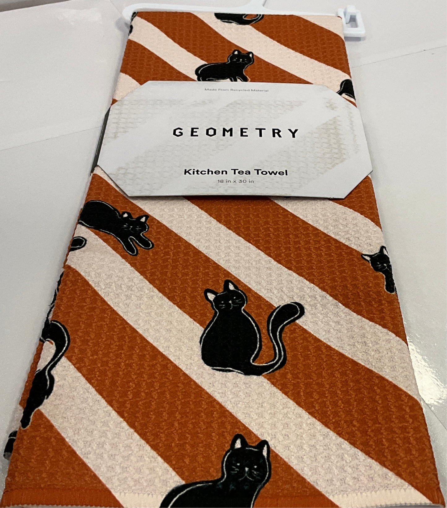 Geom Tea Striped Black Cats Orange