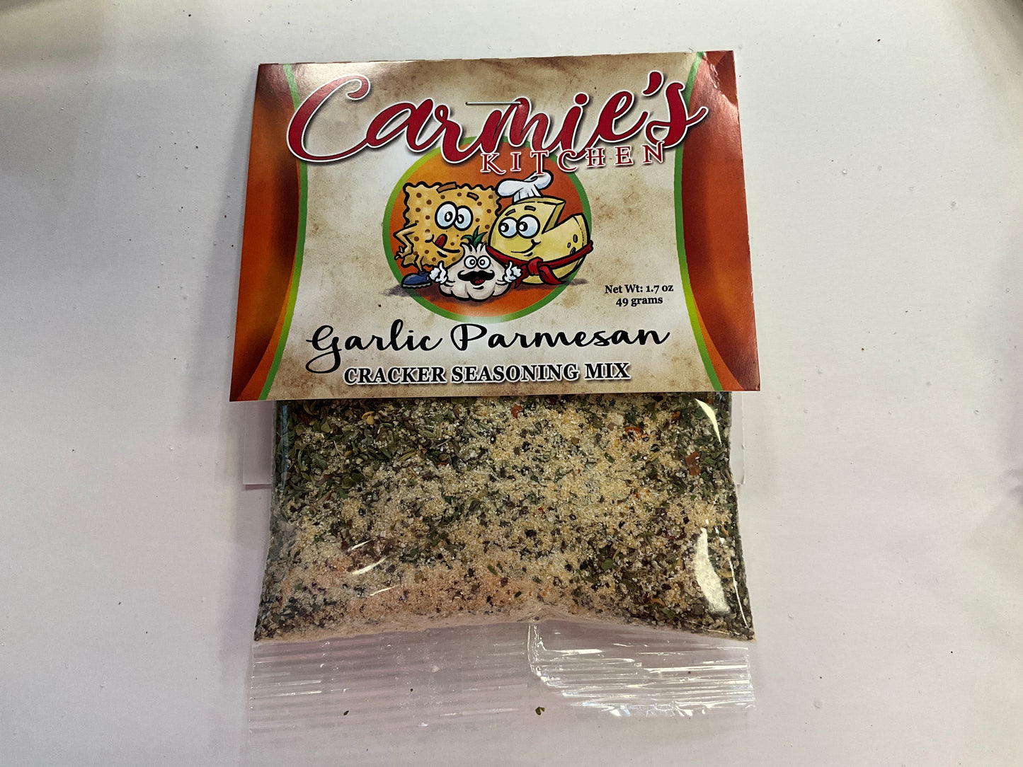 Carmie Cracker Seasoning Garlic Parmesan