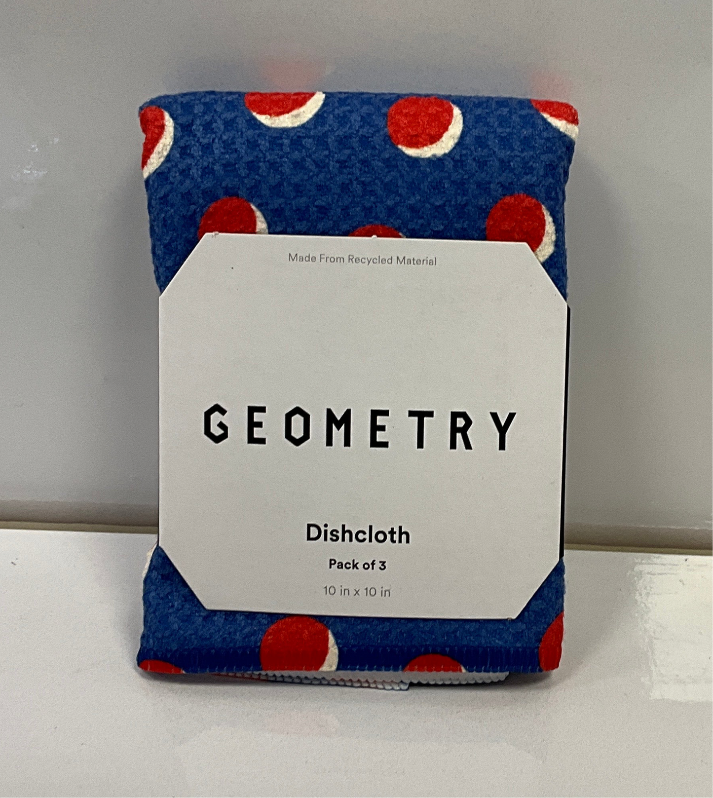 Geom Dish Red Dot Blue