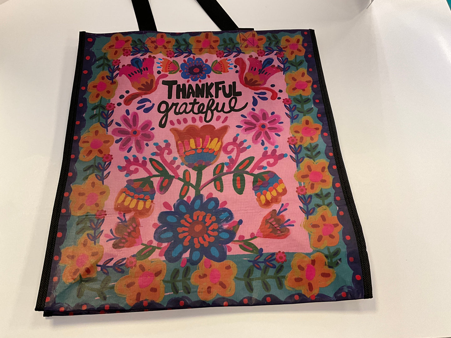 Nat Life Reusable Tote XL Thankful & Grateful