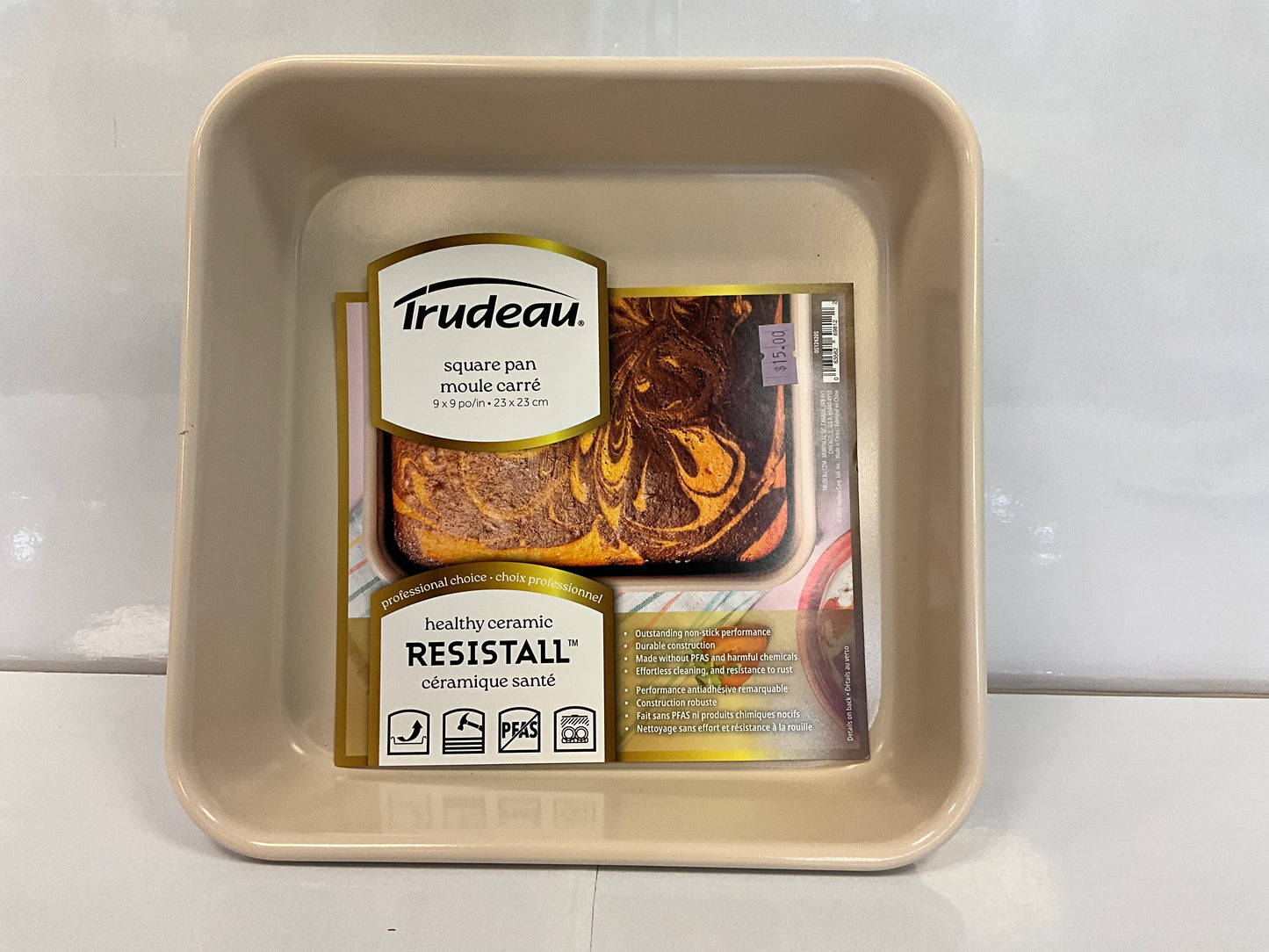 Trudeau Square Pan 9x9 Off White