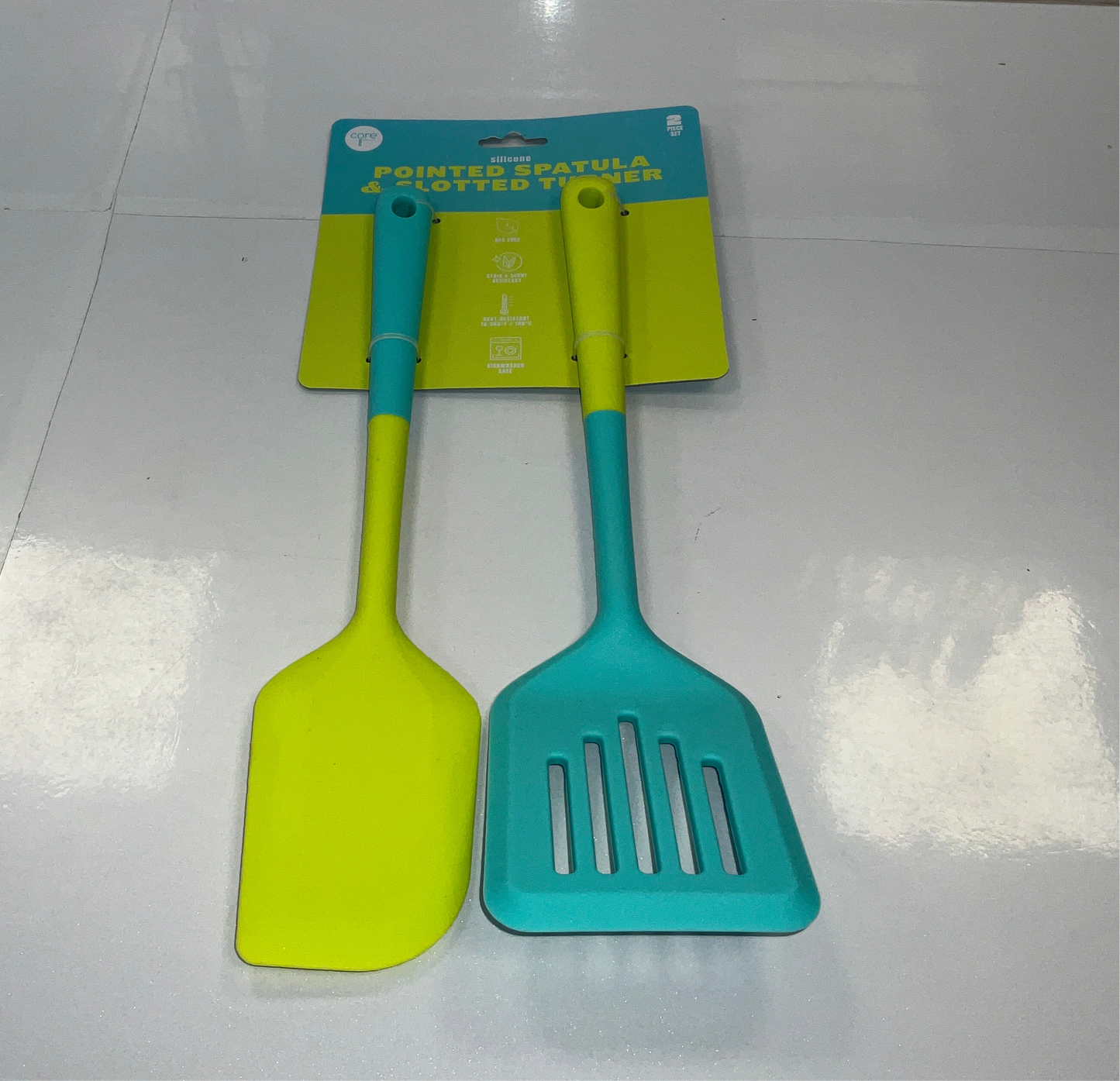 Core 2pc Spatula & Turner Teal/Lime
