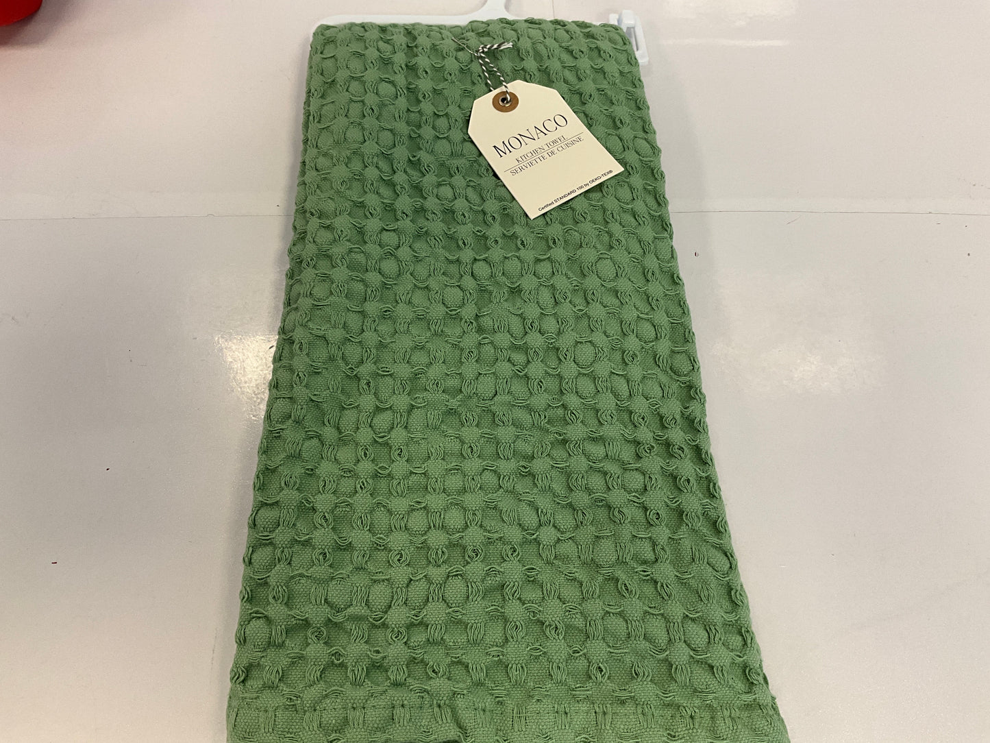 KAFH Lrg Waffle Towel Green