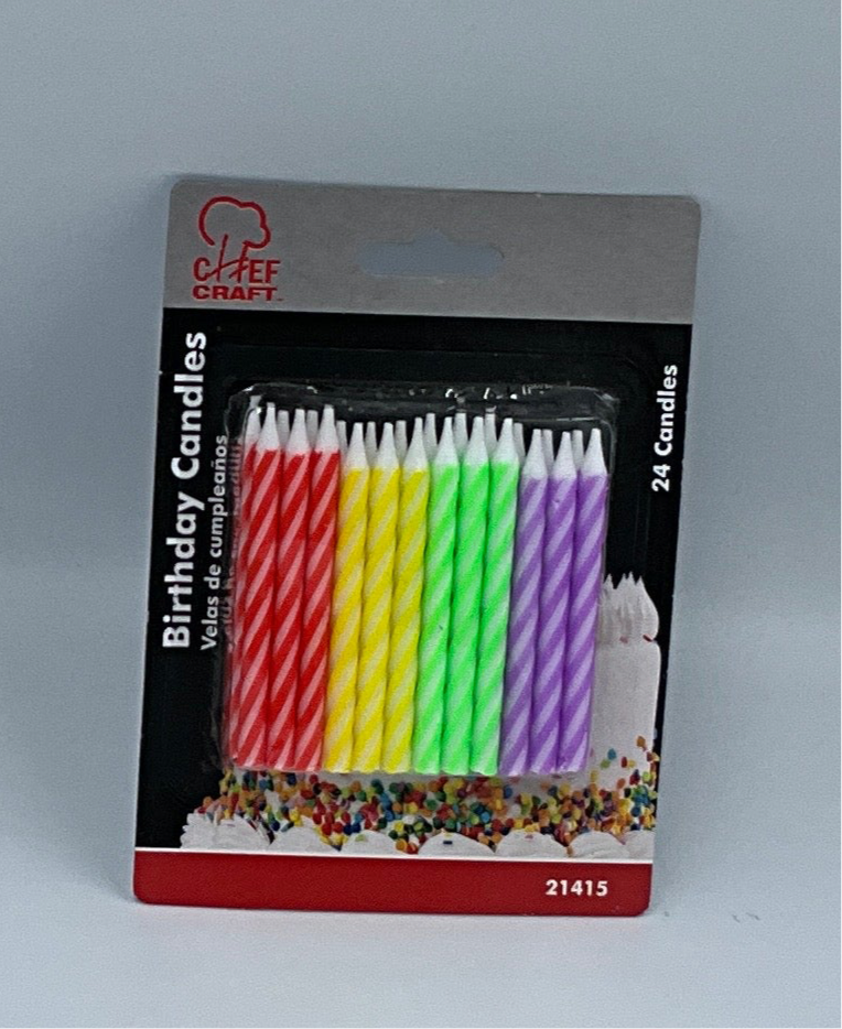 CC Birthday Candles 24 Pastel Colors