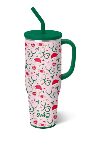 Swig 40oz Mug Santa’s Scrubs