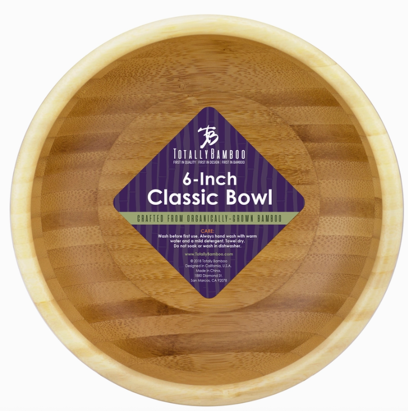 TBam 6" Classic Bamboo Bowl