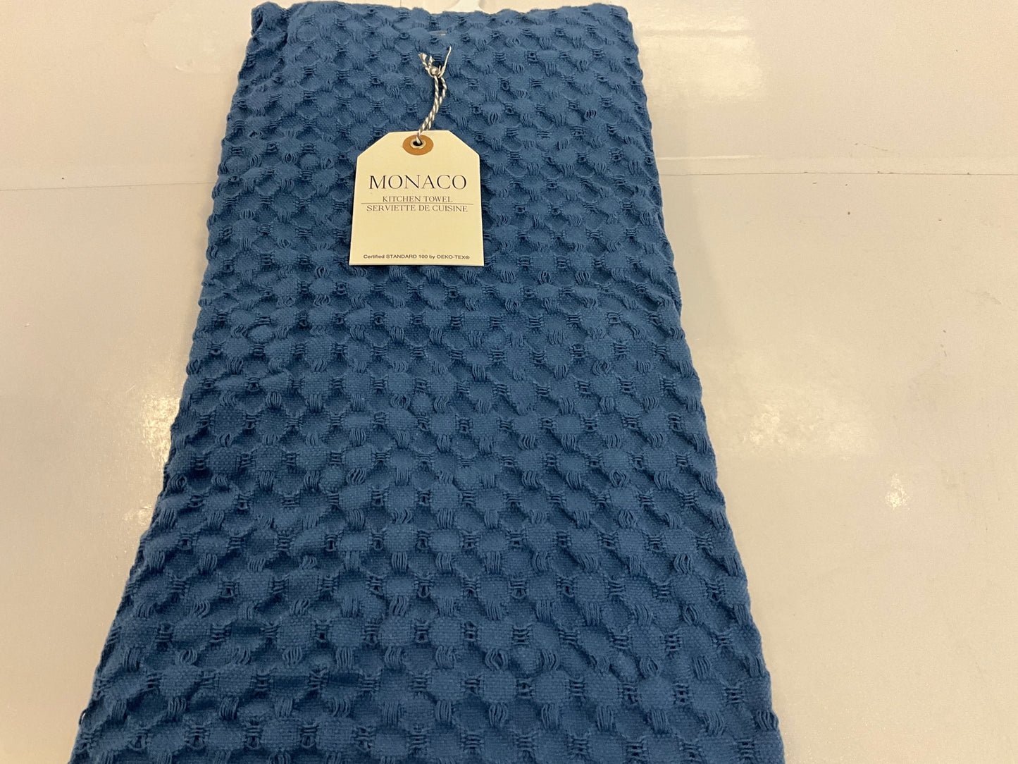 KAFH Lrg Waffle Towel Blue