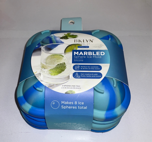 Bklyn 2pk Ice Sphere Mold Marbled