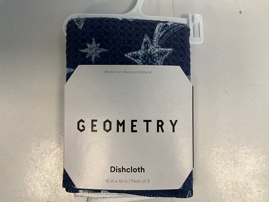 Geom Dish Beaded Stars Blue