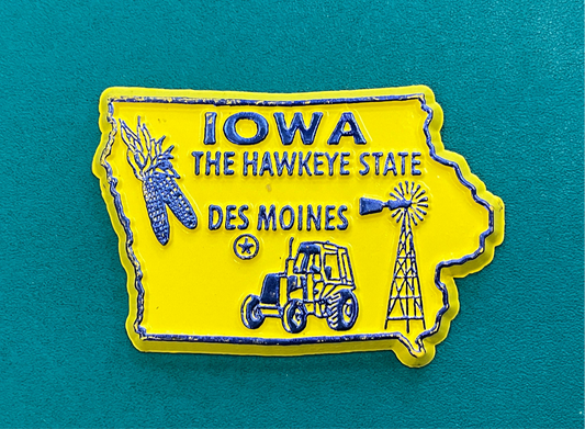 7 Star Iowa Small yellow Magnet