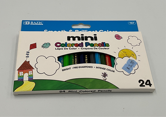 Bazic 24 Mini Colored Pencils