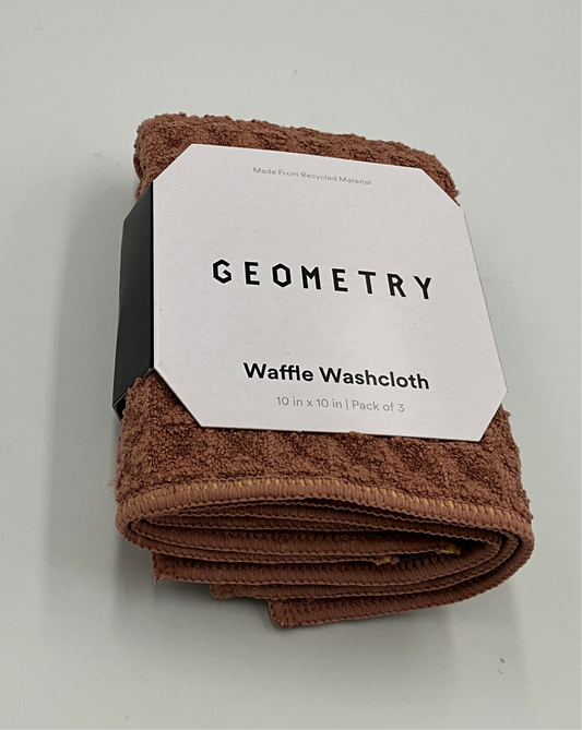 Geom Wash Cloth Dusty Rose