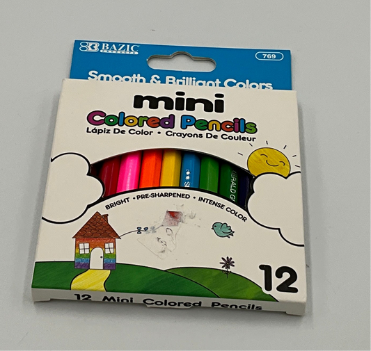 Bazic 12 Mini Colored Pencils