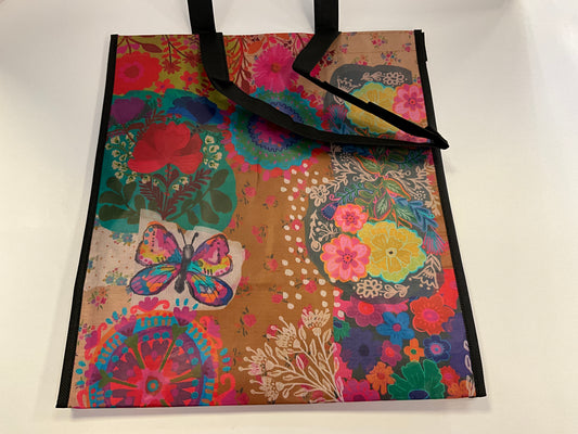 Nat Life Reusable Tote XL Whimsy Patchwork