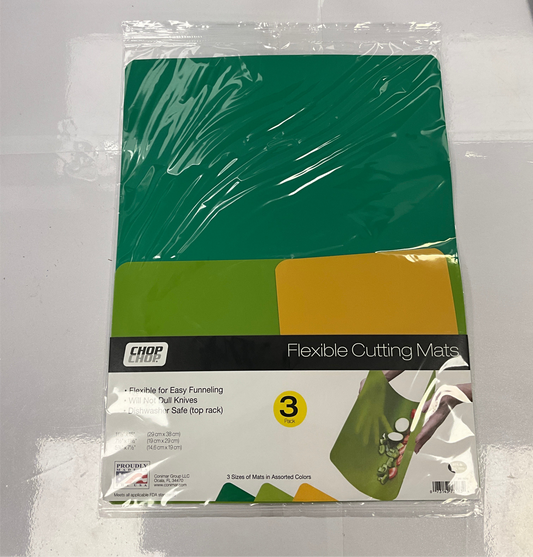 Chop Flex Cut Mat 3pc Assort Szs Green