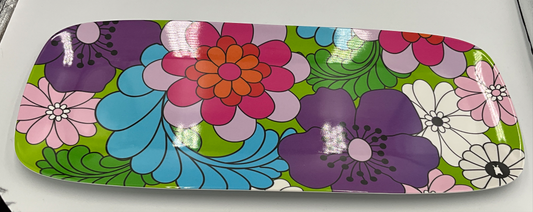FRB Rect Platter Garden Floral