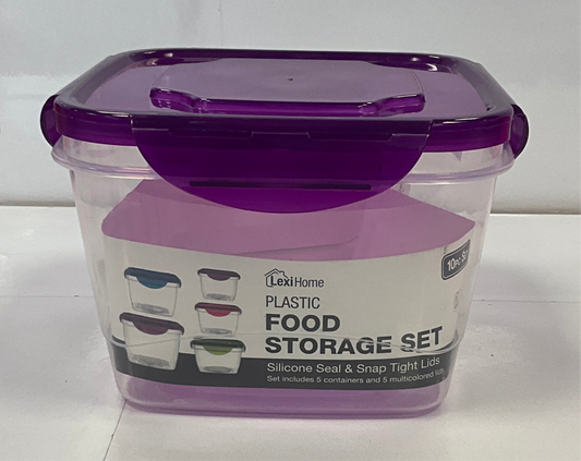 Lexi Home 10pc Square Food Storage