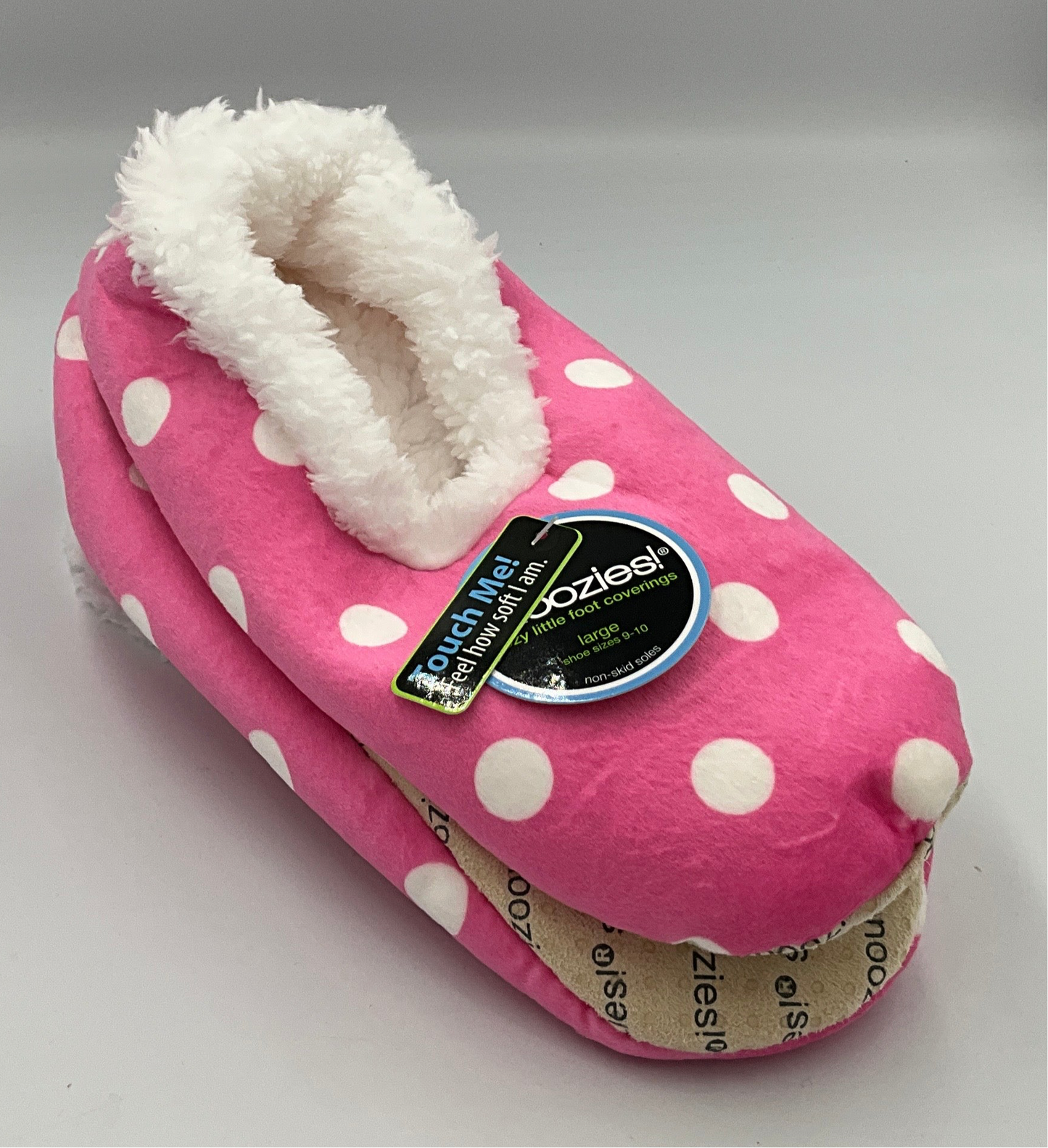 Snoozies Pink Polka Dot S