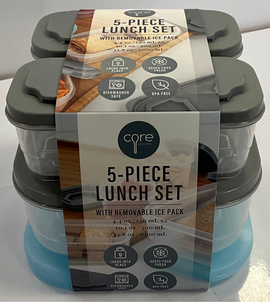 Core 5pc Lunch Set Gray