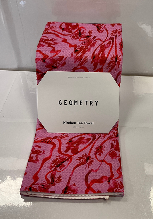 Geom Tea Floral Swirls Pink
