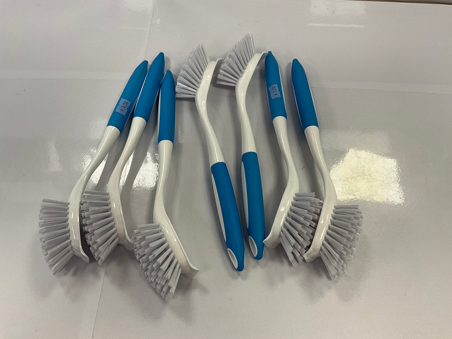 Scrub Brush White w/Teal Handle