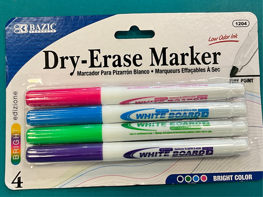 Bazic Dry Erase Bright Markers 4