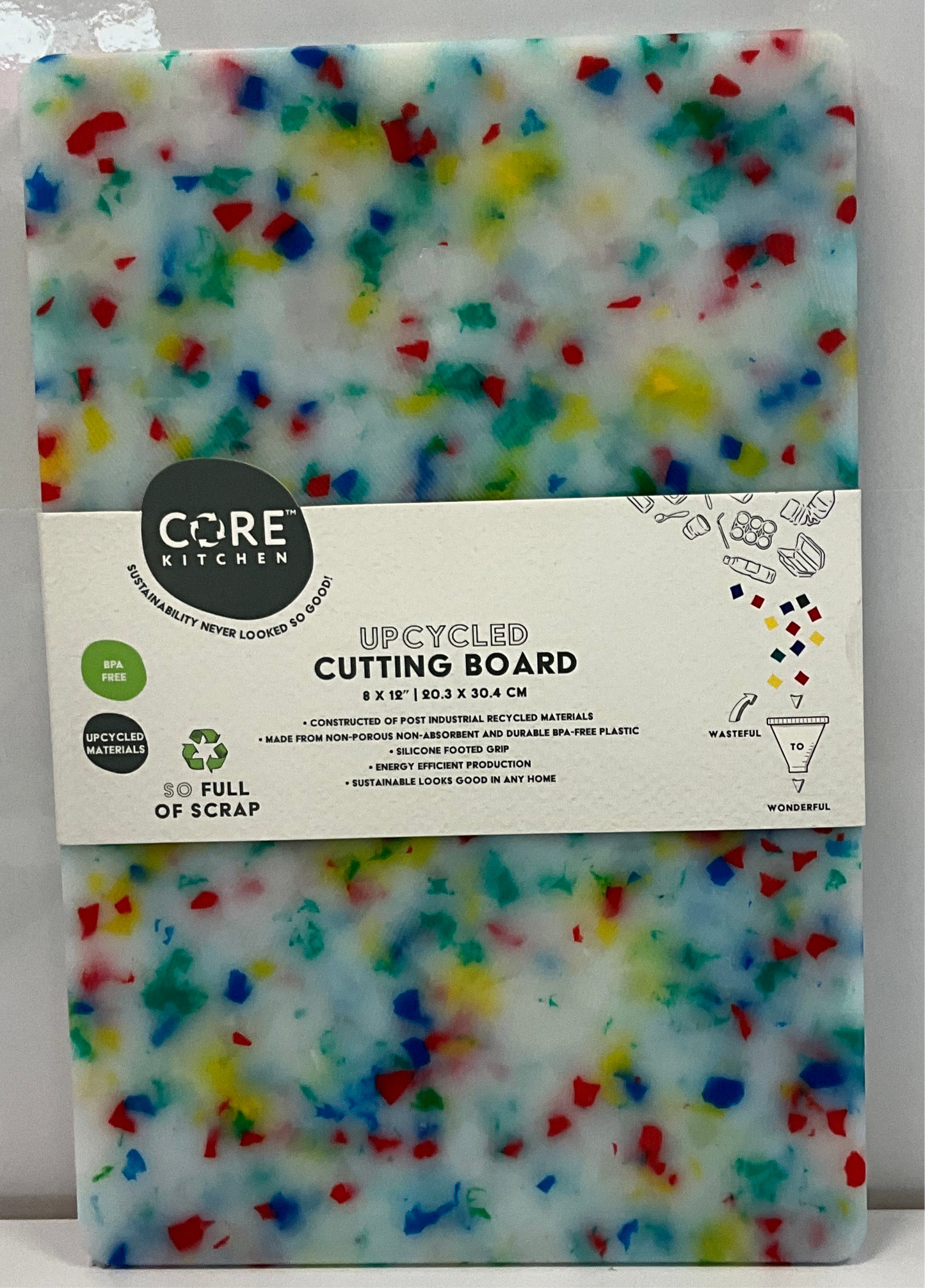 Core Upcycled Cutting Board Confetti Sm