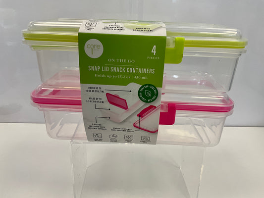 Core Snack Cont 2Set Div Green\Pink