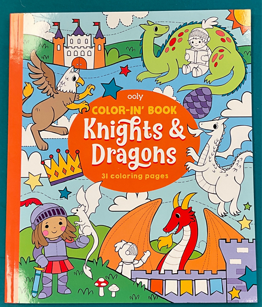 Ooly Color In Book Knights & Dragons