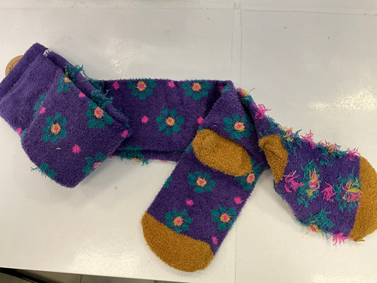 Nat Life Cozy Socks Indigo Floral