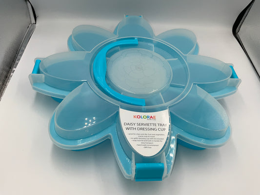 KLR Daisy Serving Tray Blue