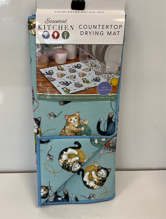 KayD Drying Mat Curious Kittens