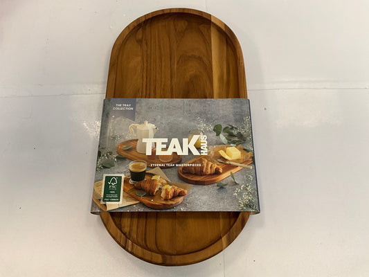 Teak Sm Oval Serving Tray