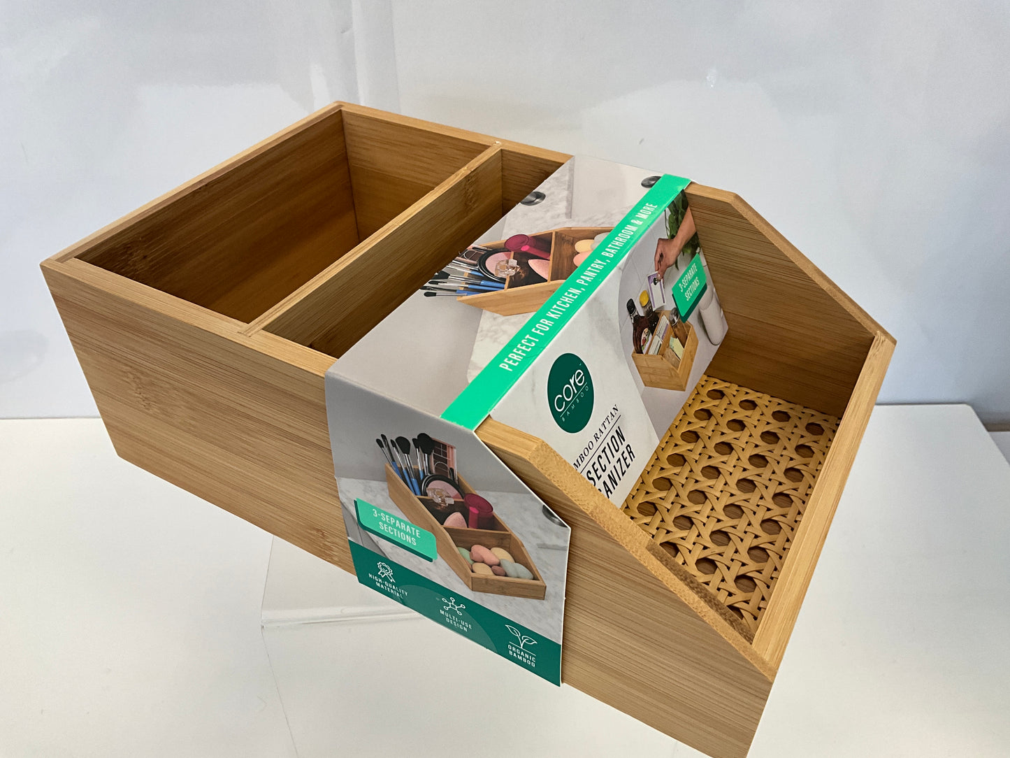 Core Bamboo Organizer 3 Compartment