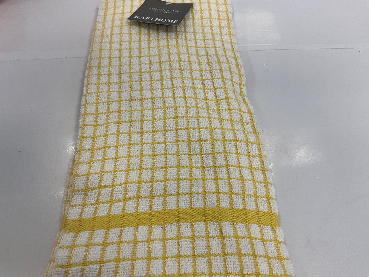 KAFH Grid Terry Towel Yellow