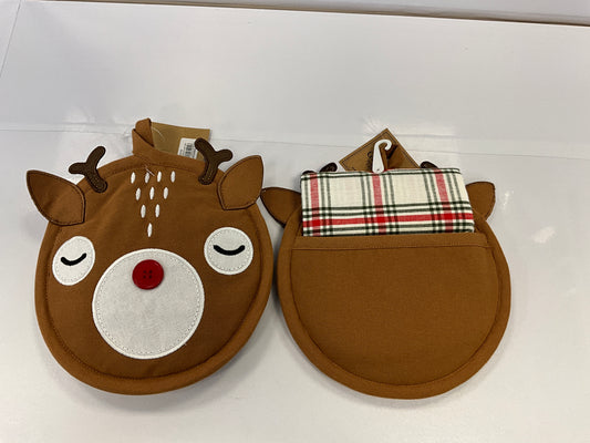 Reindeer Potholder Set