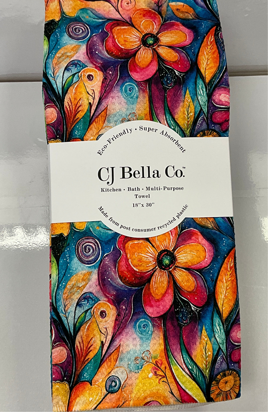 CJB Tea Flowers Orange Purple