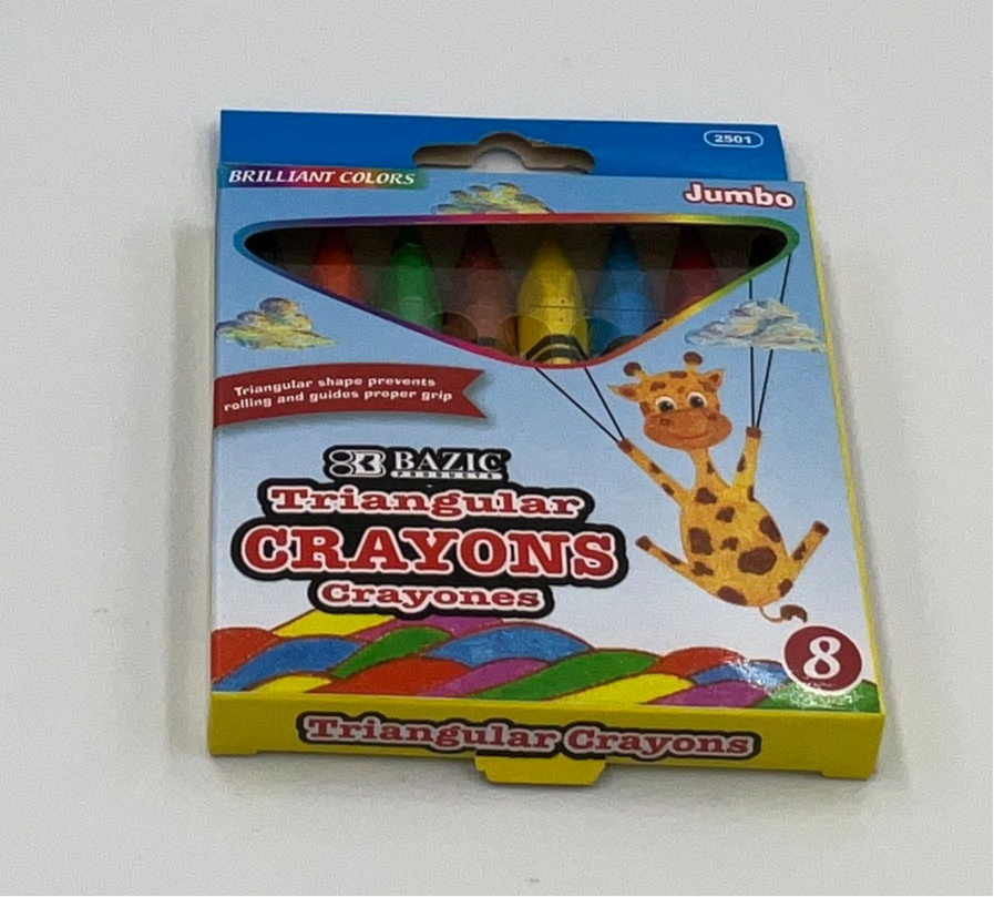 Bazic 8 Triangle Crayons