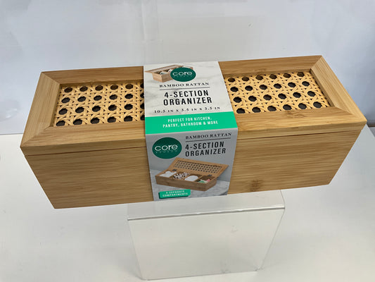 Core Bamboo Organizer 4 Sec Rec